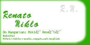 renato miklo business card